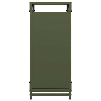 vidaXL Firewood Rack Olive Green 44x28x65 cm Cold-rolled steel