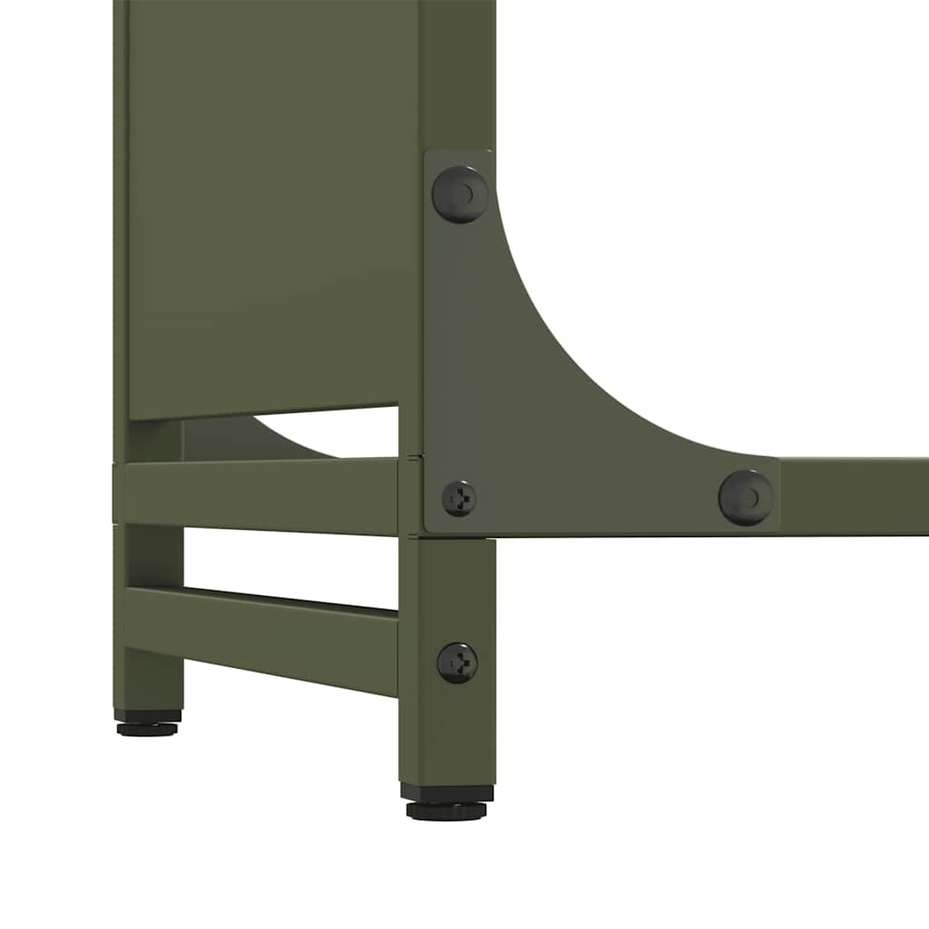 vidaXL Firewood Rack Olive Green 44x28x65 cm Cold-rolled steel