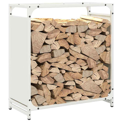 vidaXL Firewood Rack White 60x28x65 cm Cold-rolled steel