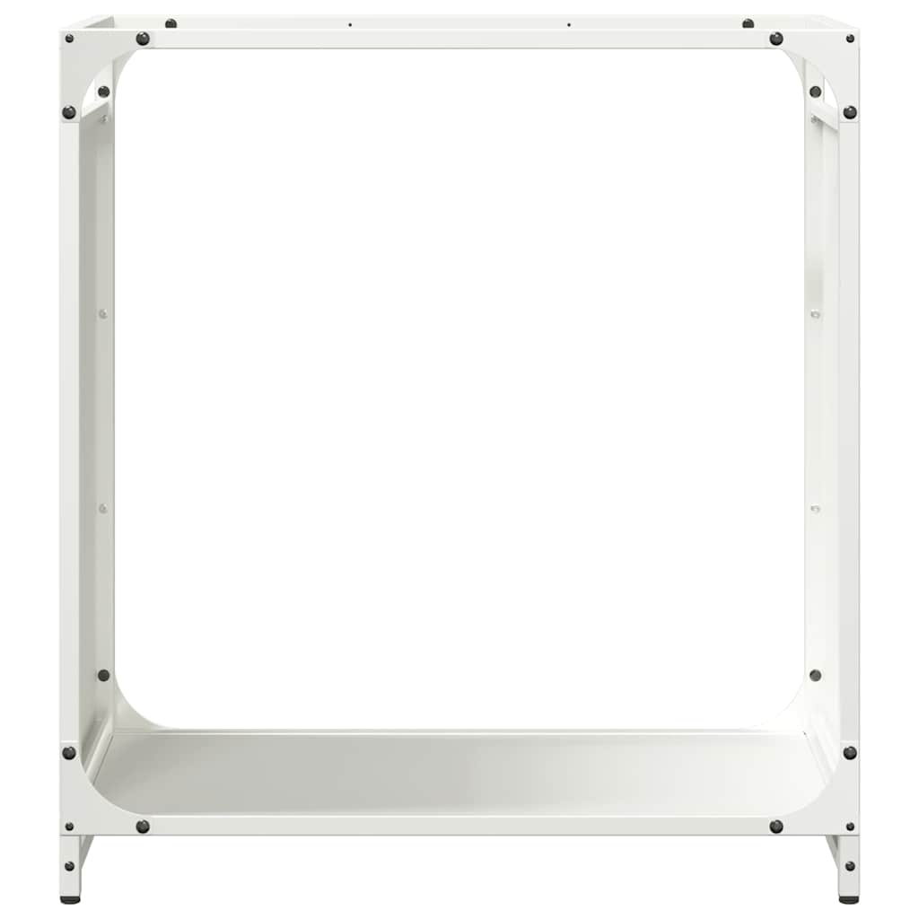vidaXL Firewood Rack White 60x28x65 cm Cold-rolled steel