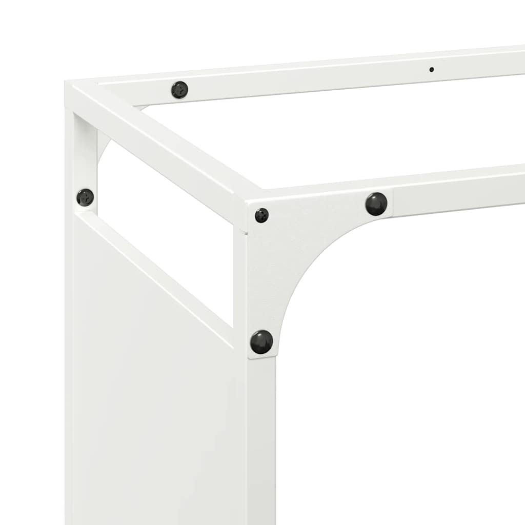 vidaXL Firewood Rack White 60x28x65 cm Cold-rolled steel