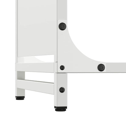 vidaXL Firewood Rack White 60x28x65 cm Cold-rolled steel