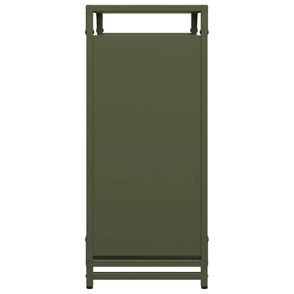 vidaXL Firewood Rack Olive Green 60x28x65 cm Cold-rolled steel