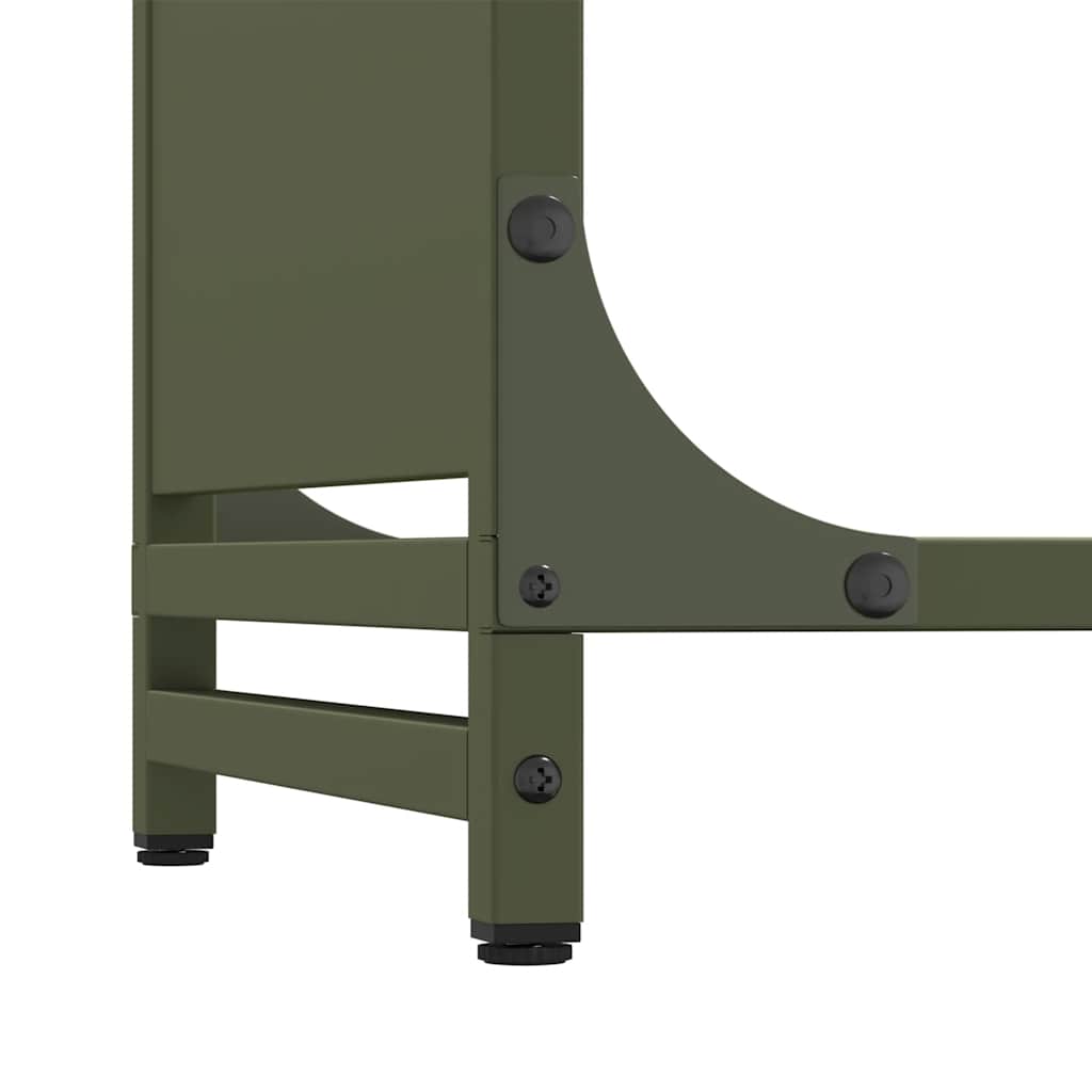 vidaXL Firewood Rack Olive Green 60x28x65 cm Cold-rolled steel
