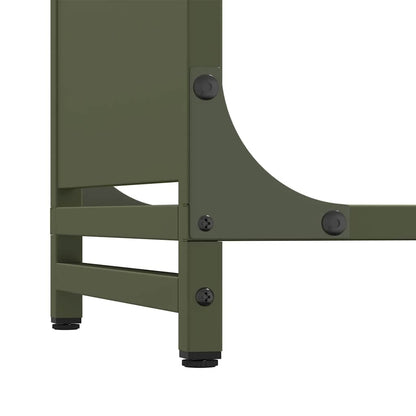 vidaXL Firewood Rack Olive Green 60x28x65 cm Cold-rolled steel