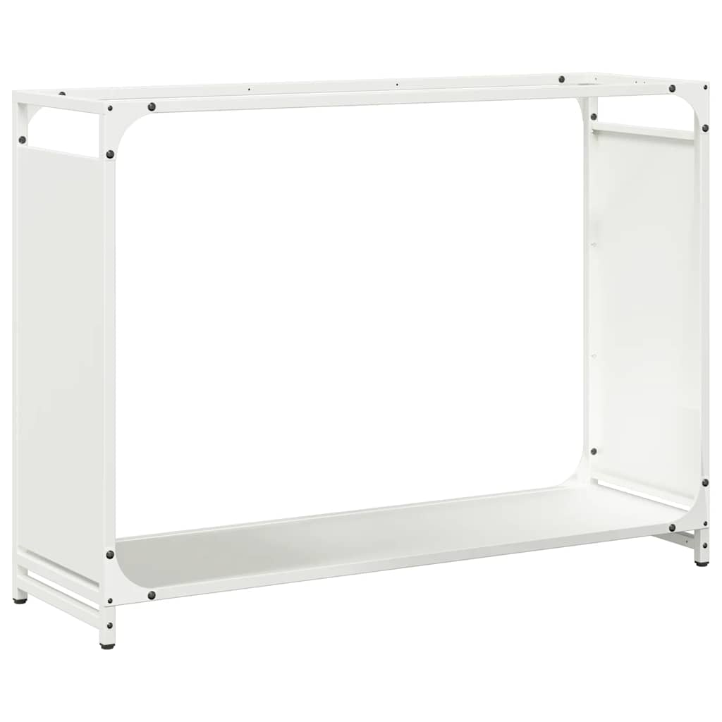 vidaXL Firewood Rack White 90x28x65 cm Cold-rolled steel
