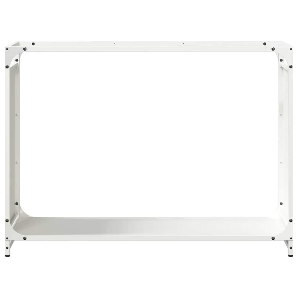 vidaXL Firewood Rack White 90x28x65 cm Cold-rolled steel
