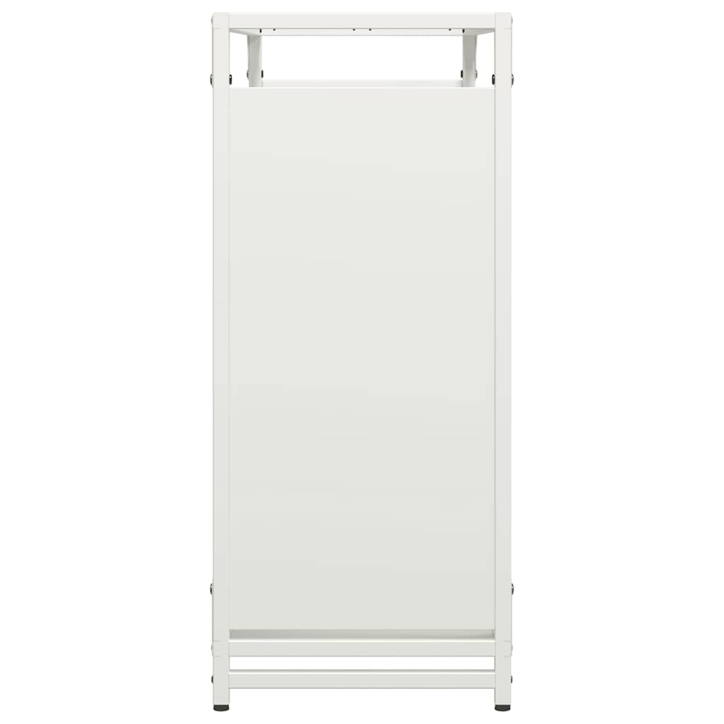 vidaXL Firewood Rack White 90x28x65 cm Cold-rolled steel