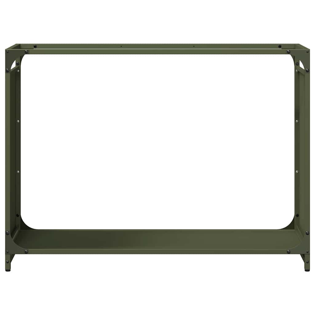 vidaXL Firewood Rack Olive Green 90x28x65 cm Cold-rolled steel