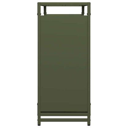 vidaXL Firewood Rack Olive Green 90x28x65 cm Cold-rolled steel