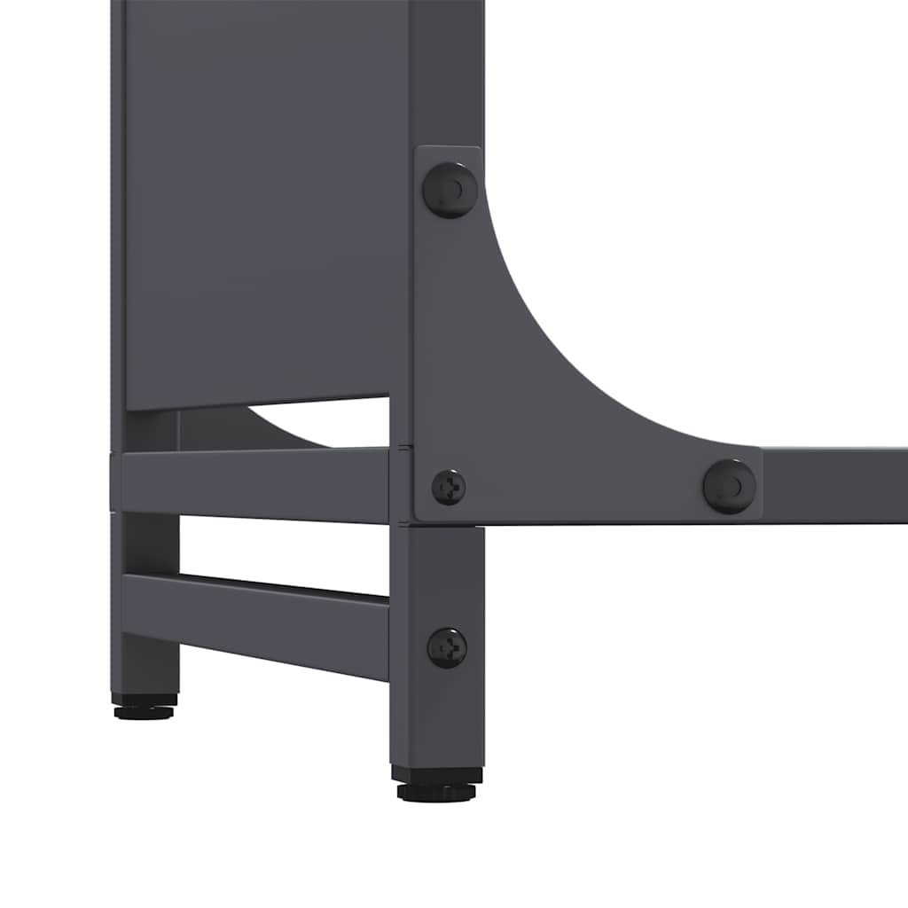 vidaXL Firewood Rack Anthracite 44x28x90 cm Cold-rolled steel
