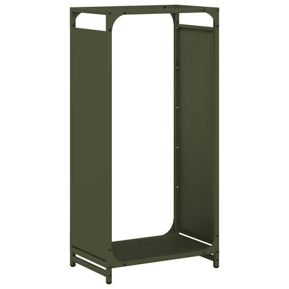 vidaXL Firewood Rack Olive Green 44x28x90 cm Cold-rolled steel
