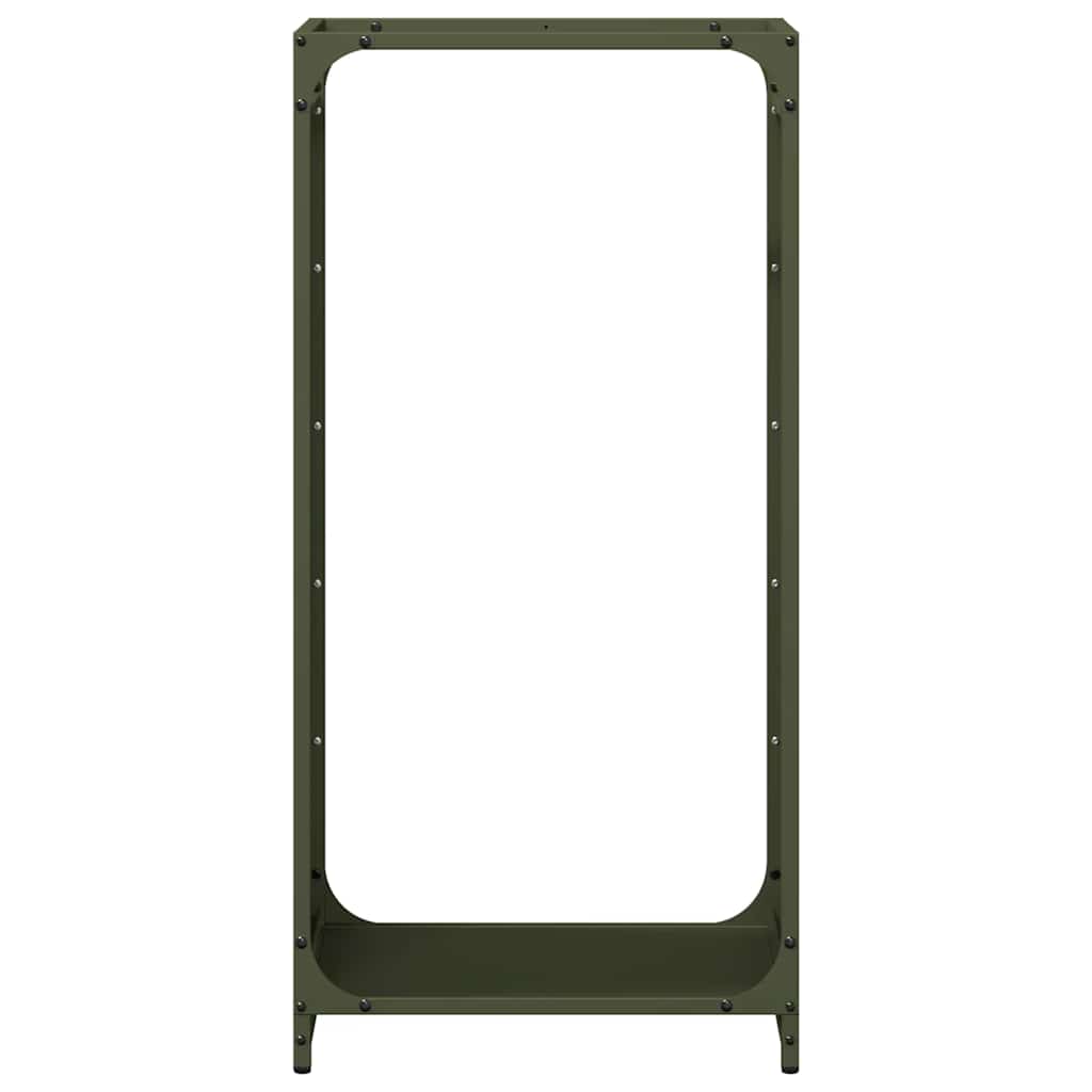 vidaXL Firewood Rack Olive Green 44x28x90 cm Cold-rolled steel