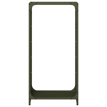 vidaXL Firewood Rack Olive Green 44x28x90 cm Cold-rolled steel