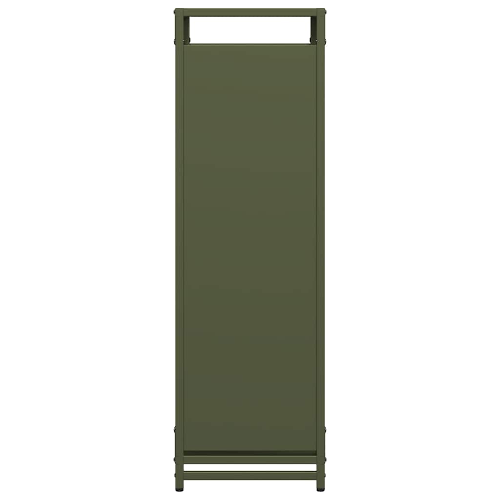 vidaXL Firewood Rack Olive Green 44x28x90 cm Cold-rolled steel