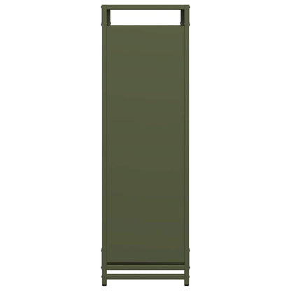 vidaXL Firewood Rack Olive Green 44x28x90 cm Cold-rolled steel
