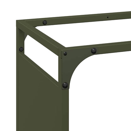 vidaXL Firewood Rack Olive Green 44x28x90 cm Cold-rolled steel