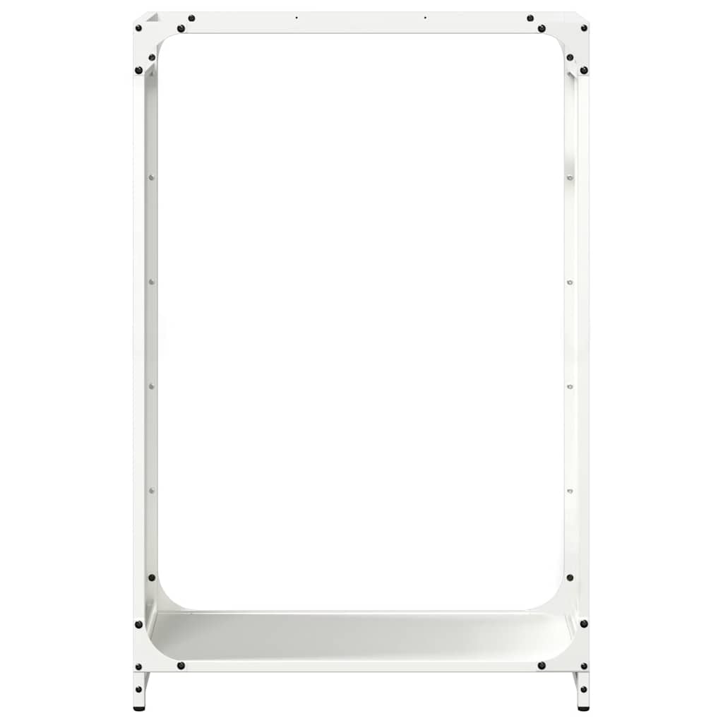 vidaXL Firewood Rack White 60x28x90 cm Cold-rolled steel