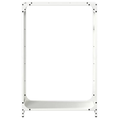 vidaXL Firewood Rack White 60x28x90 cm Cold-rolled steel