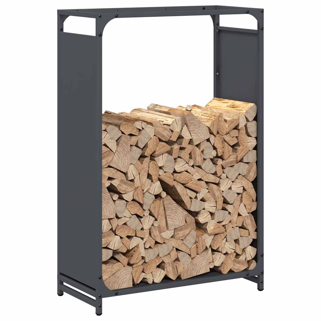 vidaXL Firewood Rack Anthracite 60x28x90 cm Cold-rolled steel