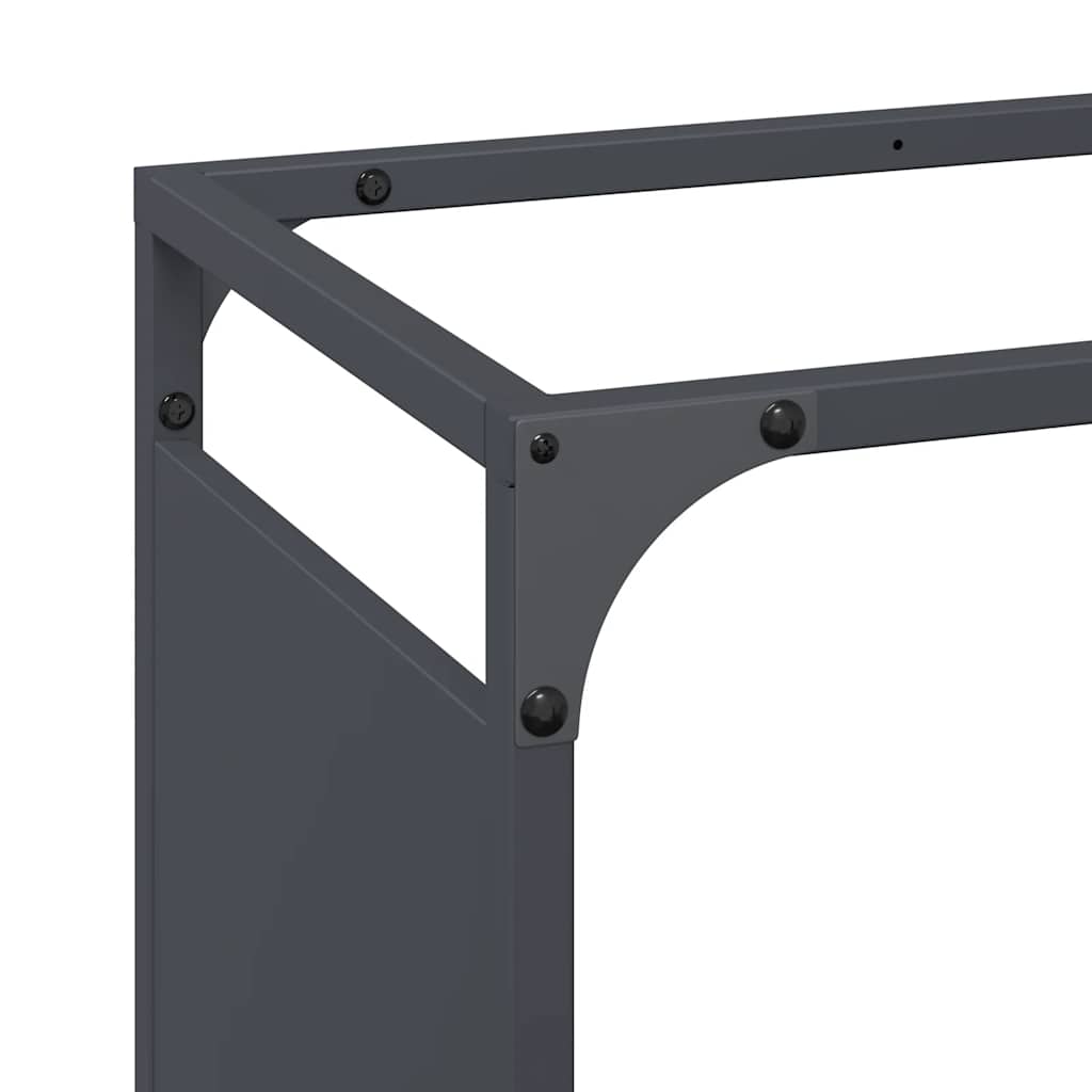vidaXL Firewood Rack Anthracite 60x28x90 cm Cold-rolled steel