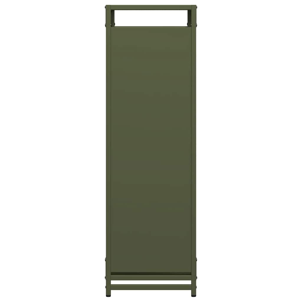 vidaXL Firewood Rack Olive Green 60x28x90 cm Cold-rolled steel