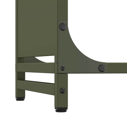 vidaXL Firewood Rack Olive Green 60x28x90 cm Cold-rolled steel