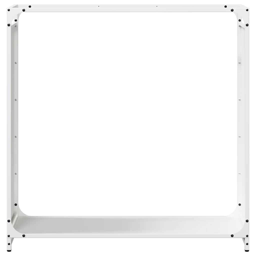 vidaXL Firewood Rack White 90x28x90 cm Cold-rolled steel