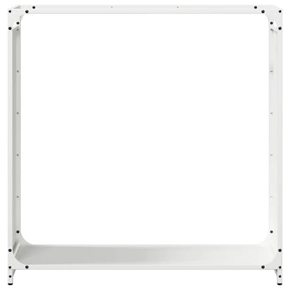 vidaXL Firewood Rack White 90x28x90 cm Cold-rolled steel
