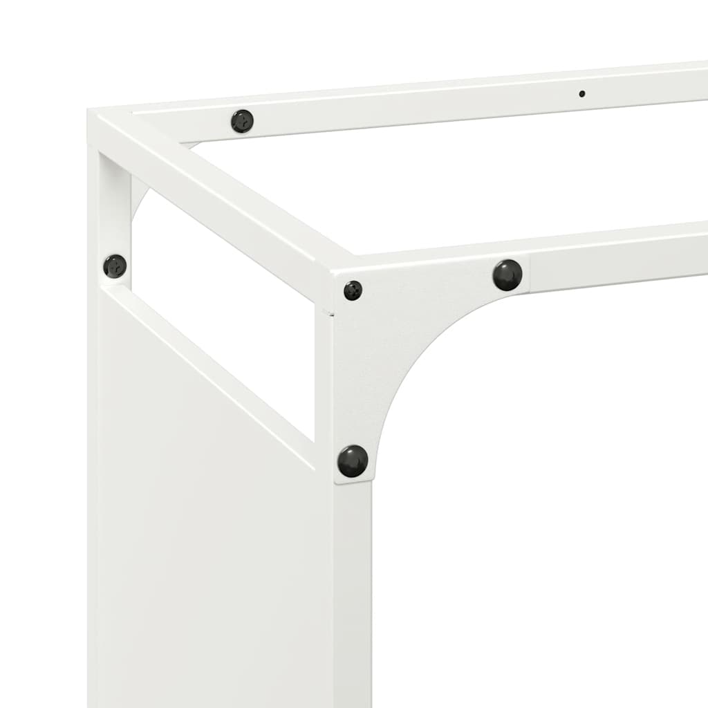 vidaXL Firewood Rack White 90x28x90 cm Cold-rolled steel