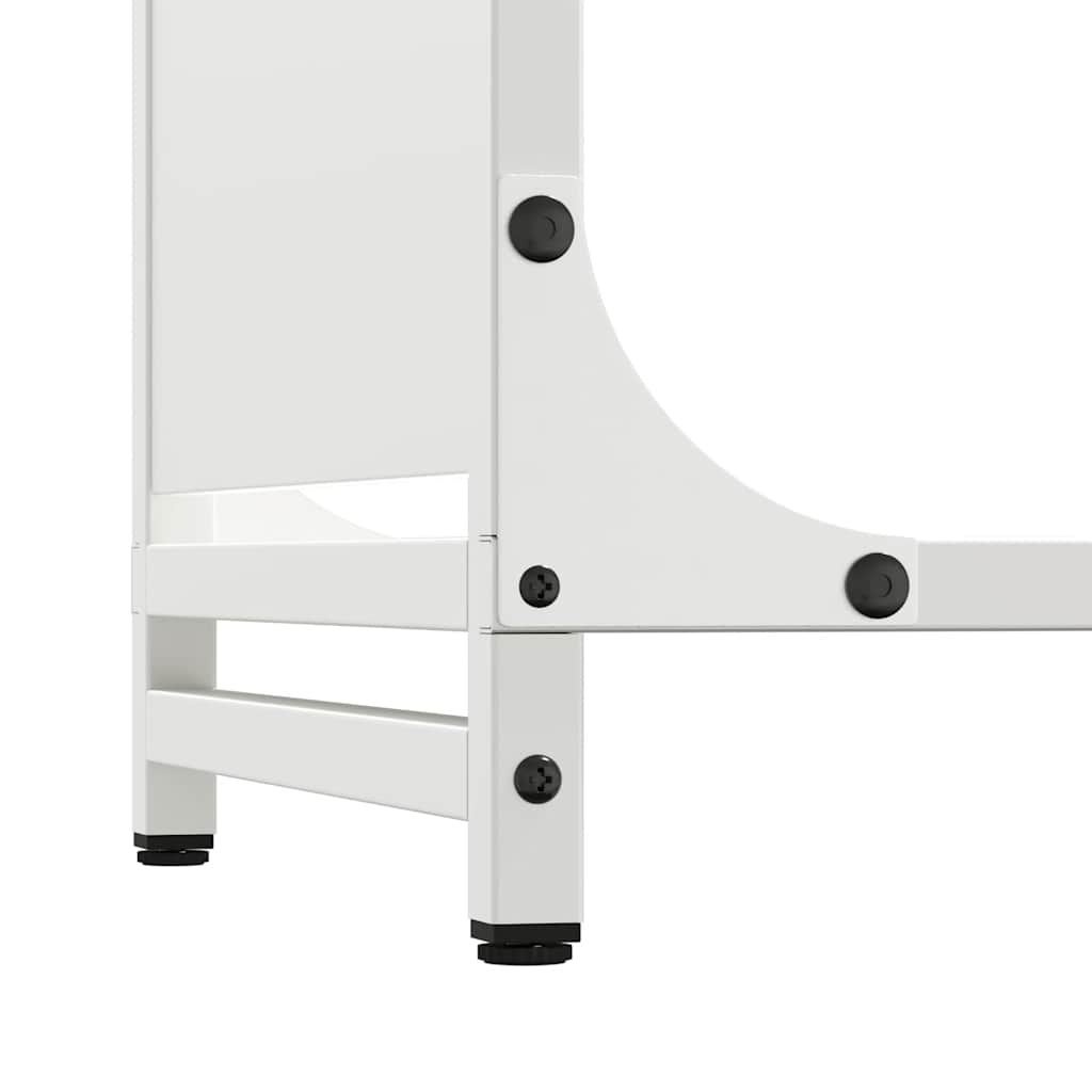 vidaXL Firewood Rack White 90x28x90 cm Cold-rolled steel