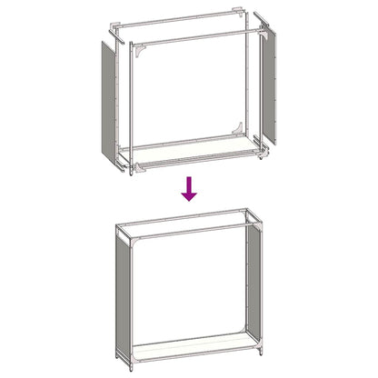 vidaXL Firewood Rack White 90x28x90 cm Cold-rolled steel