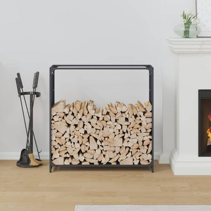 vidaXL Firewood Rack Anthracite 90x28x90 cm Cold-rolled steel