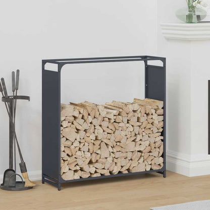 vidaXL Firewood Rack Anthracite 90x28x90 cm Cold-rolled steel