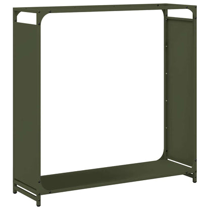 vidaXL Firewood Rack Olive Green 90x28x90 cm Cold-rolled steel