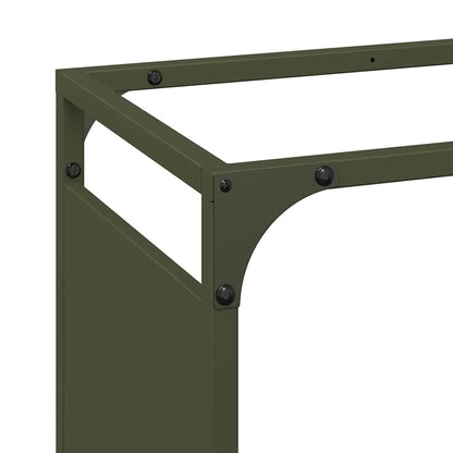 vidaXL Firewood Rack Olive Green 90x28x90 cm Cold-rolled steel
