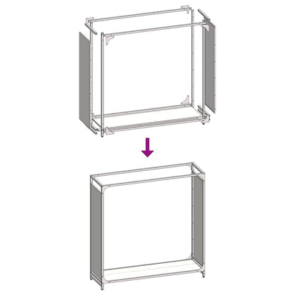 vidaXL Firewood Rack Olive Green 90x28x90 cm Cold-rolled steel