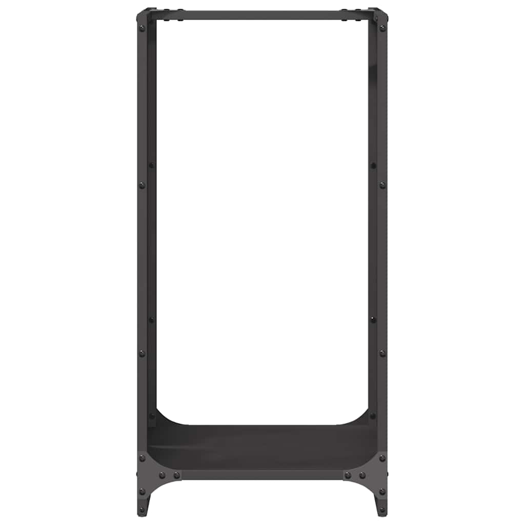 vidaXL Firewood Rack Black 40x30x80 cm Cold-rolled steel