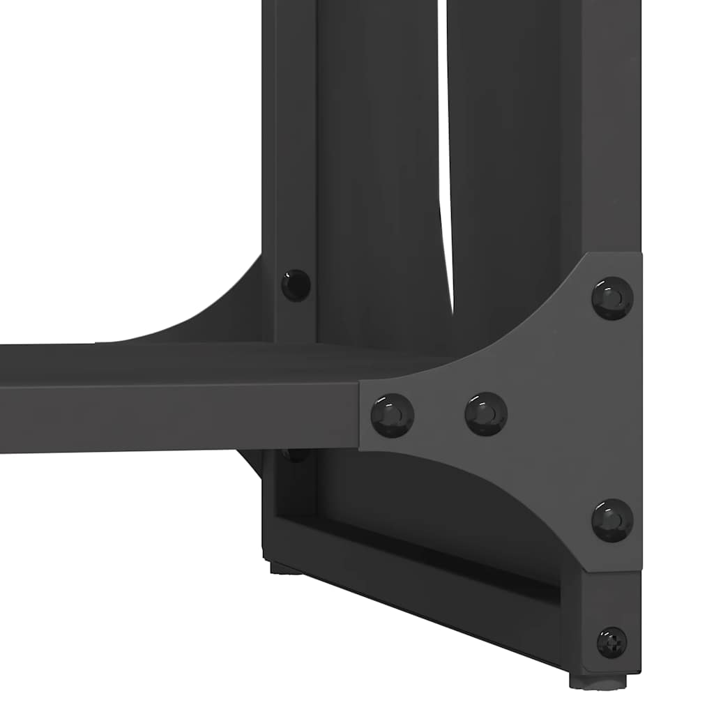 vidaXL Firewood Rack Black 40x30x80 cm Cold-rolled steel