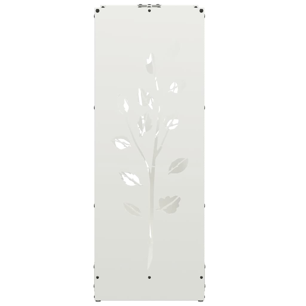 vidaXL Firewood Rack White 40x30x80 cm Cold-rolled steel
