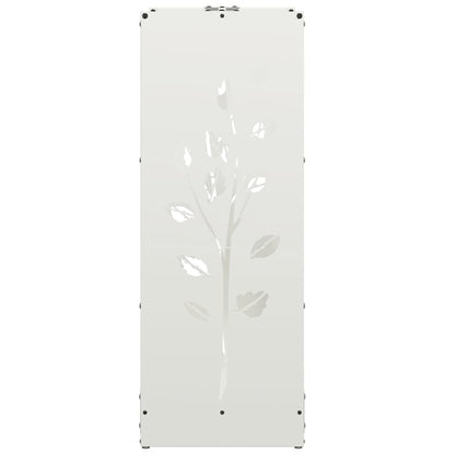 vidaXL Firewood Rack White 40x30x80 cm Cold-rolled steel