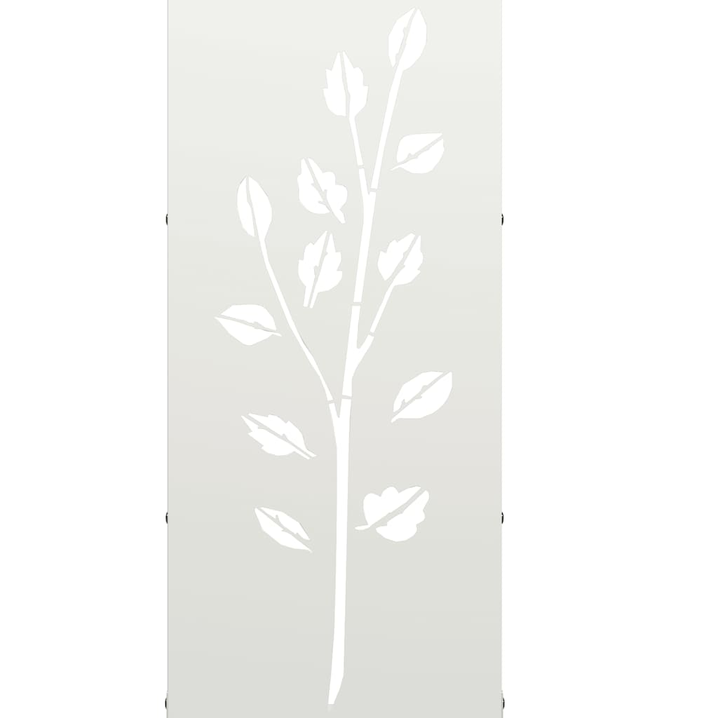 vidaXL Firewood Rack White 40x30x80 cm Cold-rolled steel
