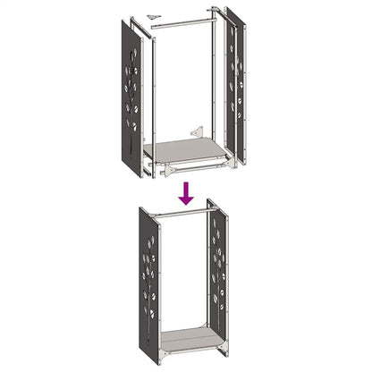 vidaXL Firewood Rack White 40x30x80 cm Cold-rolled steel