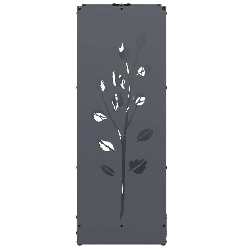 vidaXL Firewood Rack Anthracite 40x30x80 cm Cold-rolled steel