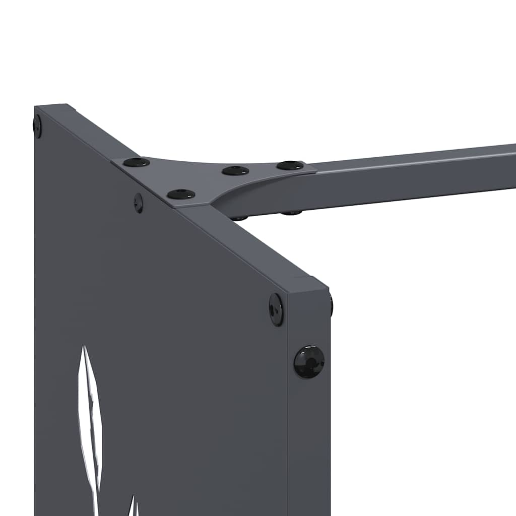 vidaXL Firewood Rack Anthracite 40x30x80 cm Cold-rolled steel