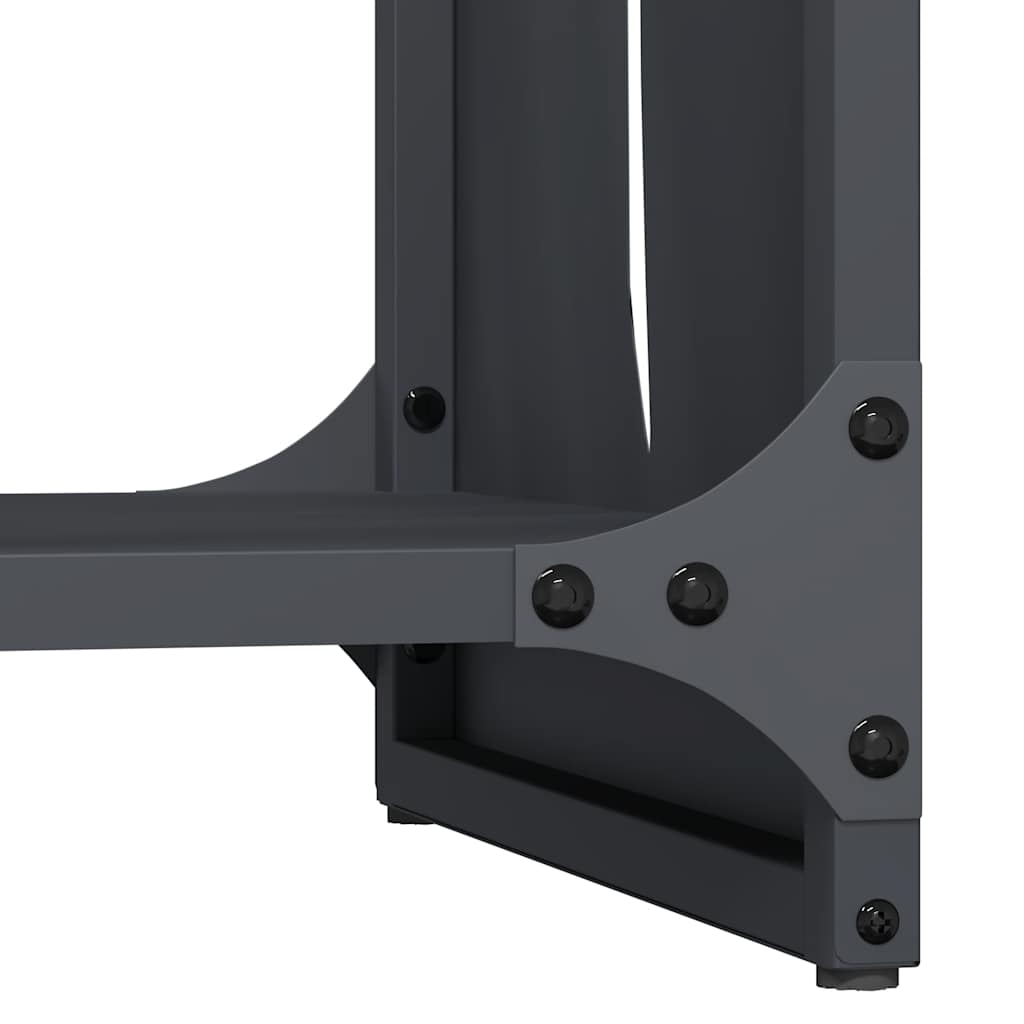 vidaXL Firewood Rack Anthracite 40x30x80 cm Cold-rolled steel