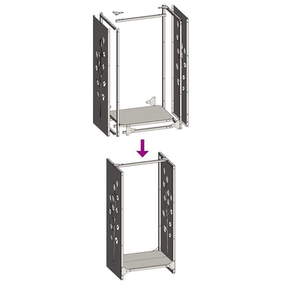 vidaXL Firewood Rack Anthracite 40x30x80 cm Cold-rolled steel