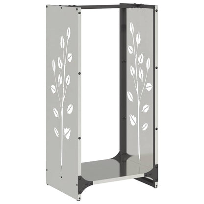 vidaXL Firewood Rack 40x30x80 cm Stainless Steel