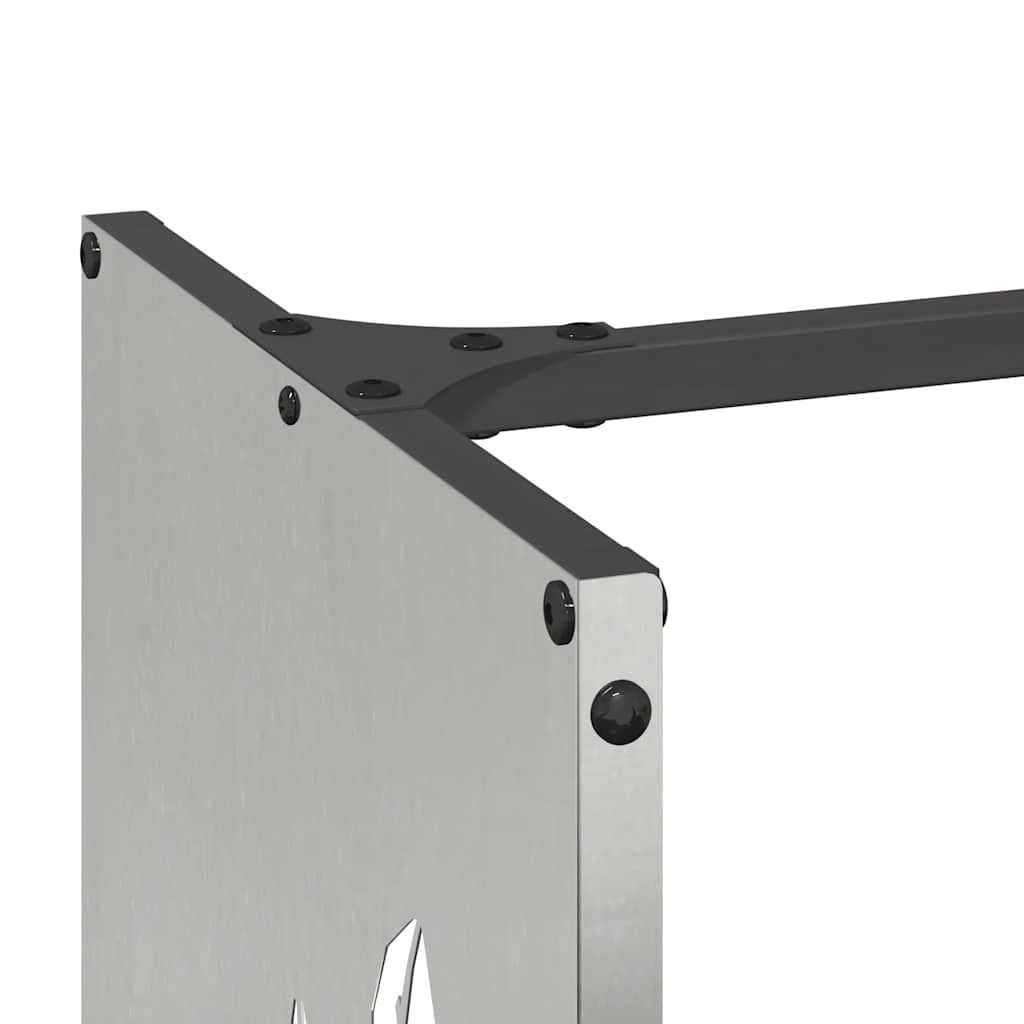 vidaXL Firewood Rack 40x30x80 cm Stainless Steel