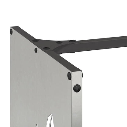 vidaXL Firewood Rack 40x30x80 cm Stainless Steel